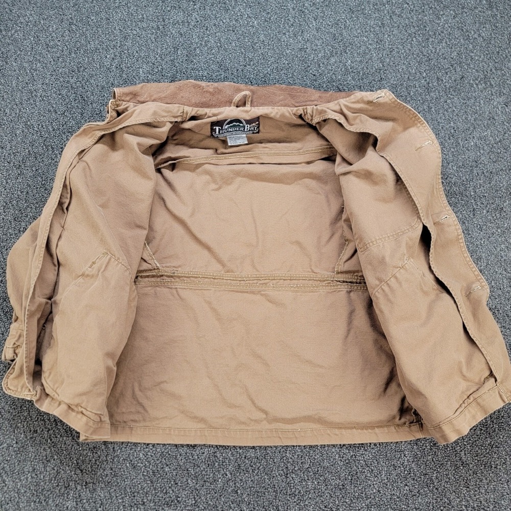 Thunder Bay Jacket Mens M Brown Chore Barn Coat Corduroy Collar Workwear Vintage - Picture 3 of 15